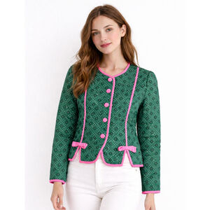 Women’s Cropped Long Sleeve Quilted Puffy Coat – Size S – NWT